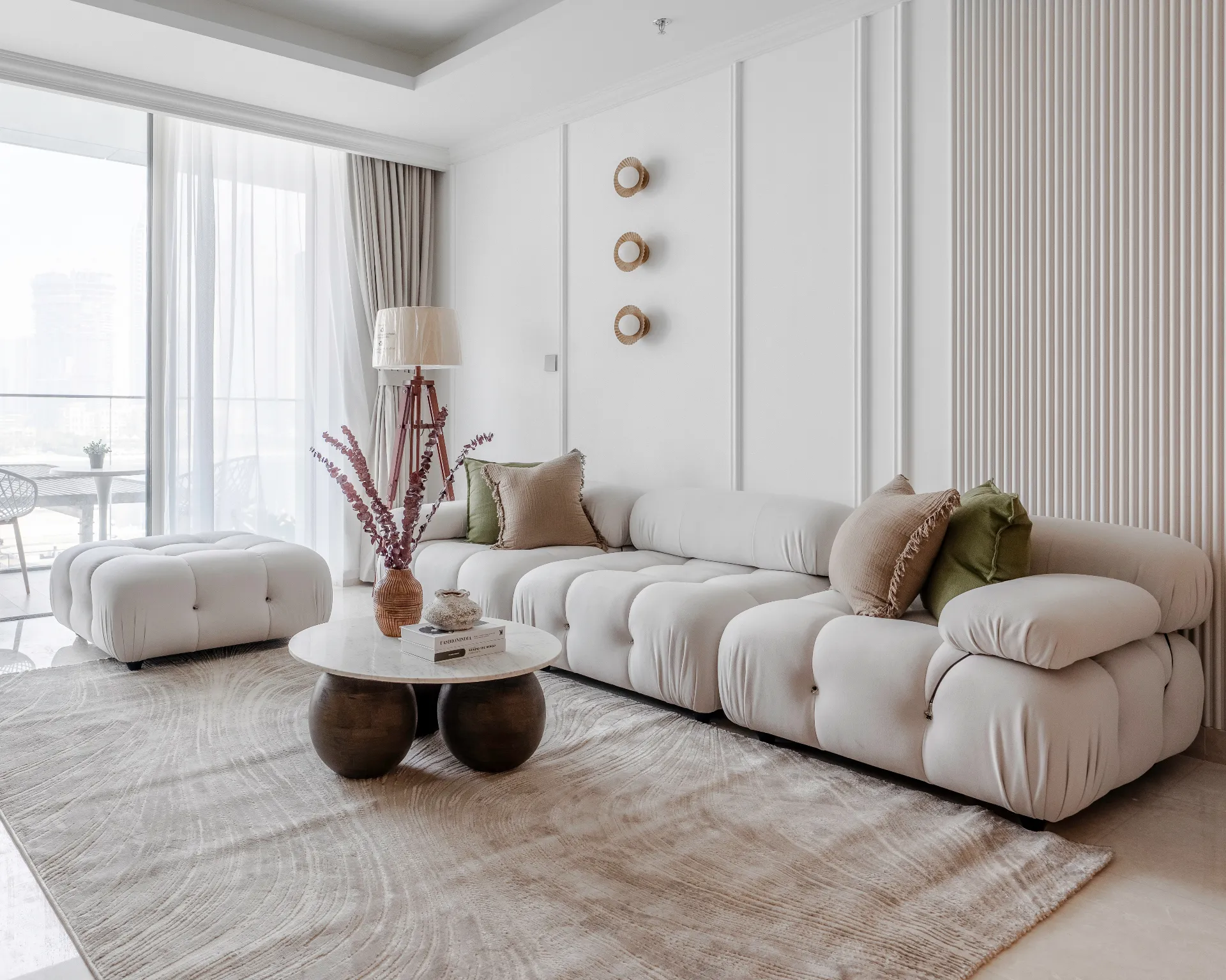 Furnished villa living room in Damac Hills, Dubai