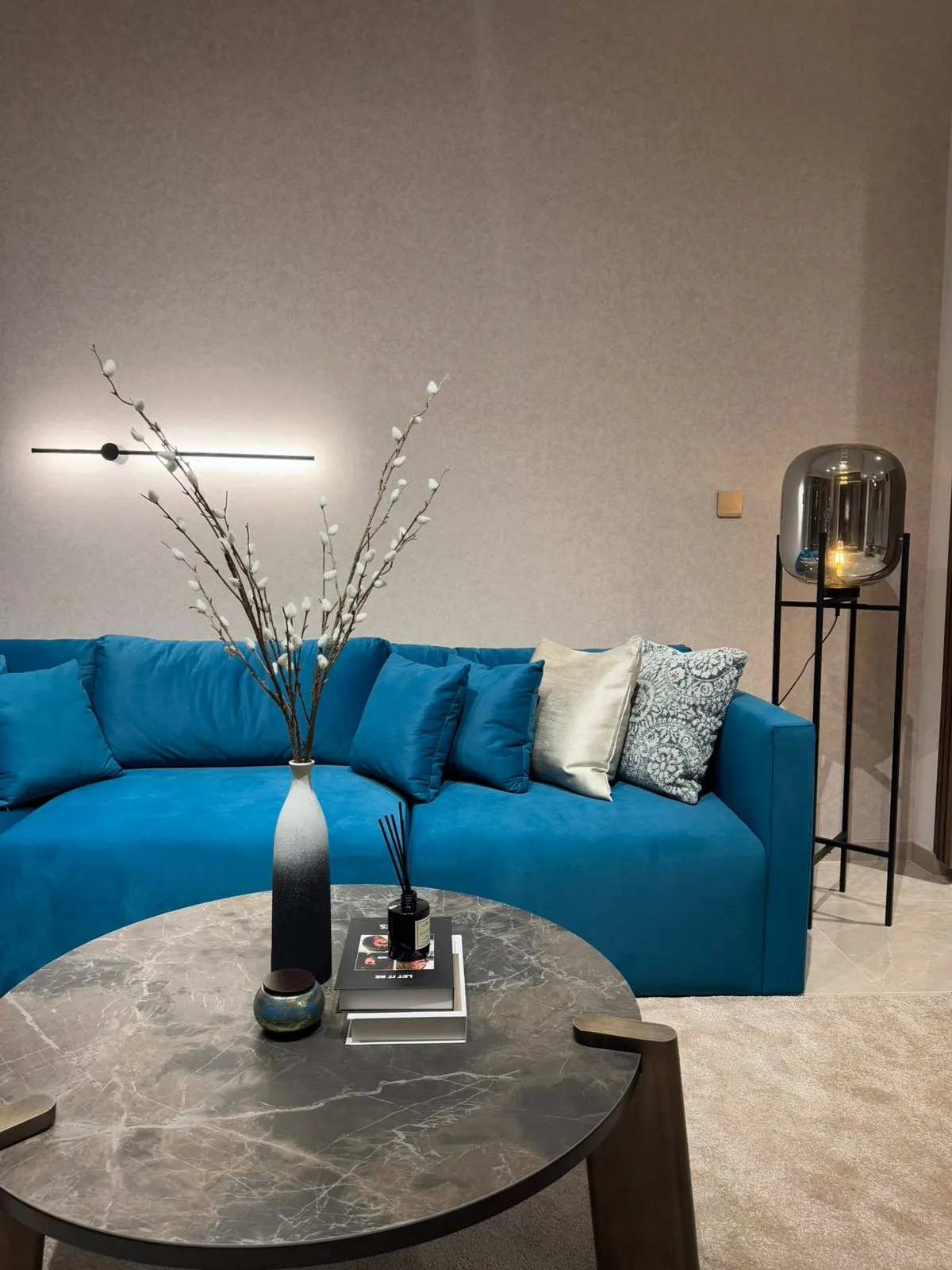 Palace Emaar Beachfront Interior Detail 2 Bedroom Apartment Furnishing Dubai Marina Downtown Japandi Style Package