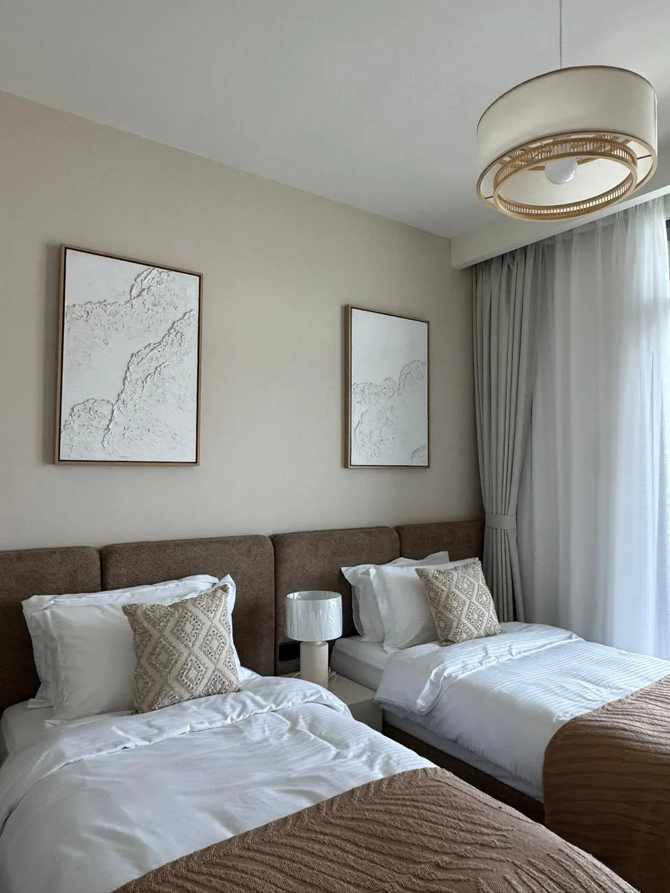 Palace Emaar Beachfront Interior Detail 2 Bedroom Apartment Furnishing Dubai Marina Downtown Japandi Style Package